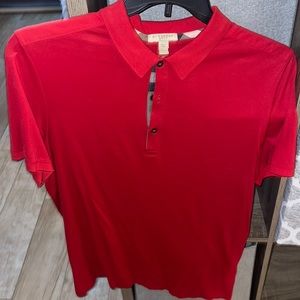 Red MENS Burberry Brit Polo Shirt